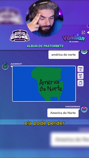 América do Norte! Gartic Phone desenho rápido