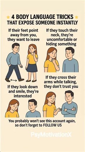 ⭐ ⭐ 4 Body Language Tricks That Expose Someone Instantly