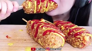 40K views · 1.7K reactions | ASMR CHEETOS MOZZARELLA CORN DOG (EATING SOUNDS) | Mukbang | Facebook