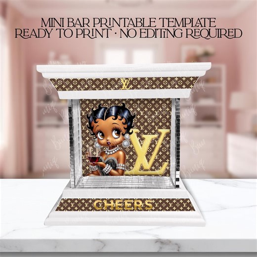 Mini Bar Printable Template – Glam Feminine Theme – Ready to Print – No Canva Needed - Etsy