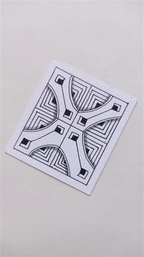 Easy Zentangle Pattern | Draw with me #shorts #shortsfeed #art #satisfying #zen #drawing