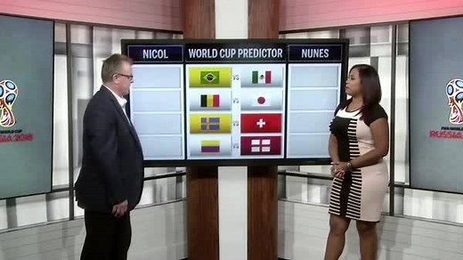 92K views · 770 reactions | Brazil vs. Mexico ☑️ Belgium vs. Japan ☑️ Sweden vs. Switzerland ☑️ Colombia vs. England ☑️ Steve Nicol and Alexis Nunes predict the next batch of World Cup knockout matches. | ESPN FC | Facebook