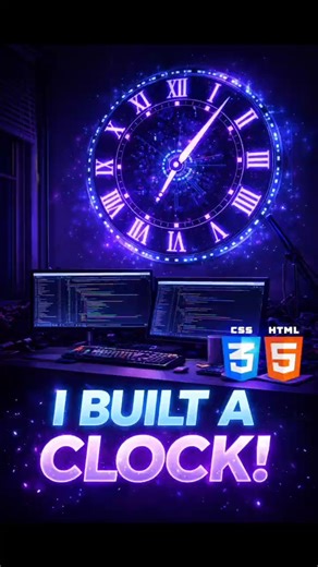 I made a CLASSIC CLOCK using HTML 😎🤯🔥 | #coding #shorts #codingshorts #programming