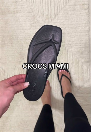 Black is back baby Crocs Miami Flip Flops #crocs #tiktokshopcreatorpicks