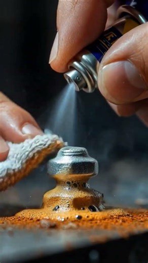 Tiny Machine Bolt Rust Removal | WD-40 Satisfying Cleaning