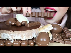 ASMR VANILLA CHEESECAKE & CANDY OVERLOAD (Eating Sounds) No Talking MUKBANG 먹방