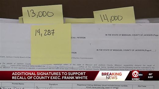 More petition signatures turned in supporting recall of Jackson County Executive Frank White