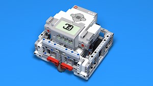 EV3 Base Chassis 4 - Back Wheels Reversible Motor