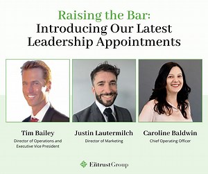 We’re thrilled to announce two key additions, Tim Bailey and Justin Lautermilch, and a significant promotion within our leadership team, Caroline Baldwin, at The Entrust Group.These changes… | The Entrust Group