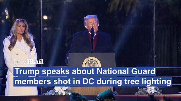 Pres. Trump honors hero National Guardsmen during tree lighting speech