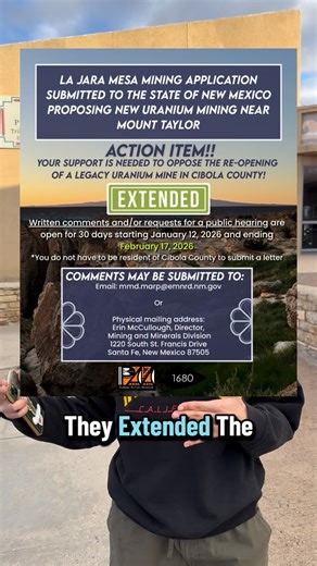 Pueblo Action Alliance | 🚨 DEADLINE EXTENDED! Uranium Mining Proposal near Mt. Taylor! Comment period NOW ends Feb. 17! 🚨 ✨️ YOUR LETTERS ARE WORKING! ✨️ Your... | Instagram