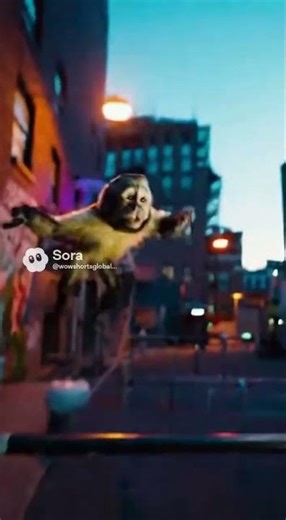 This Monkey Is a Parkour Legend! 🐒💥 #Shorts”
