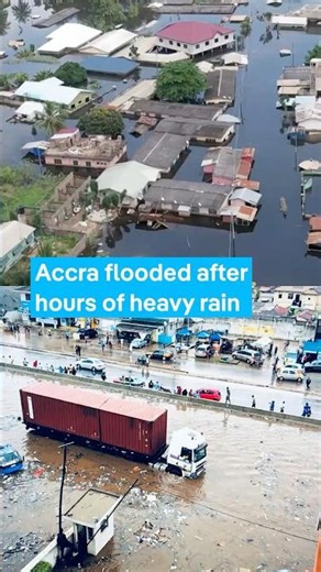 Ghana’s Accra flooded after hours of heavy rainfall