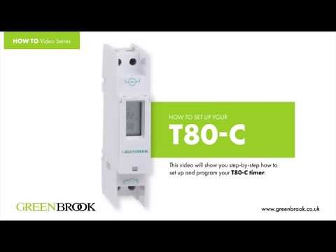 7 Day / 24 Hour 16A DIN Rail Mounted Digital Control Panel Timer T80 C