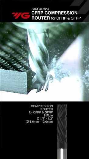 YG-1 Compression router for CFRP and GFRP #yg1cuttingtools