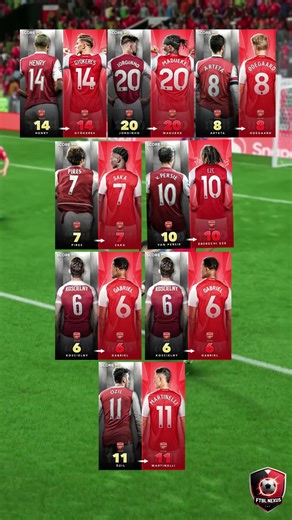 Arsenal shirt numbers then and now 🔥😱