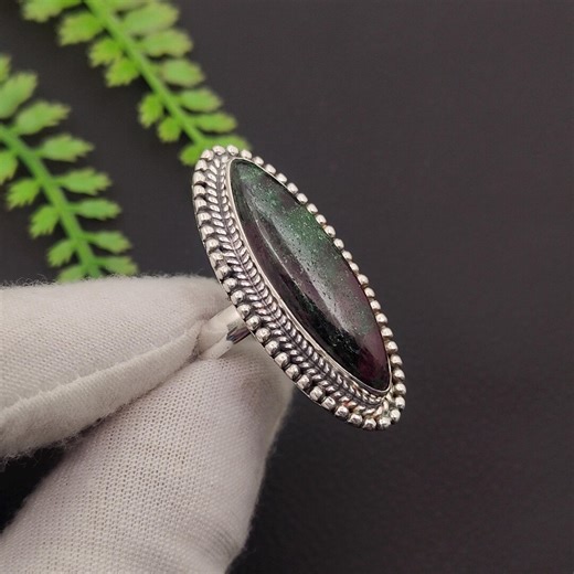 Bloodstone Ring: Handmade 925 Sterling Silver Promise Ring - Etsy