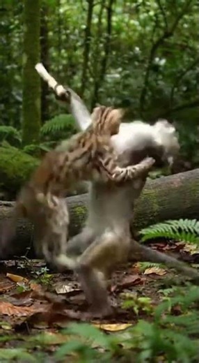 Tool War! Monkey With Stick Challenges The Cheetah🐒🔥! 도구 전쟁! 막대기 든 원숭이, 치타에게 도전하다! #Cheetah #Monkey