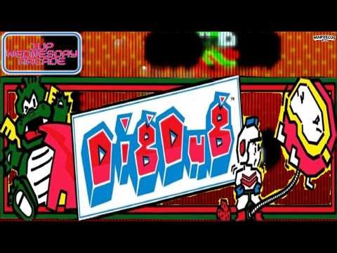 1UP Wednesday Arcade: Dig Dug Review/Gameplay | Namco Pumps PURE Arcade Nostalgia Thats Immaculate 🐉