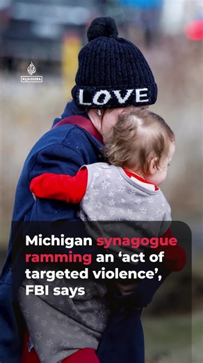 The FBI says it is treating a vehicle ramming at a Michigan synagogue as an “act of targeted violence against the Jewish community.”