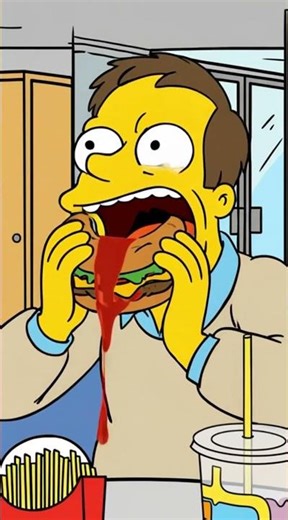 Skinner devoured this burger faster than McDonald's CEO 🍔 #simpsons #shorts