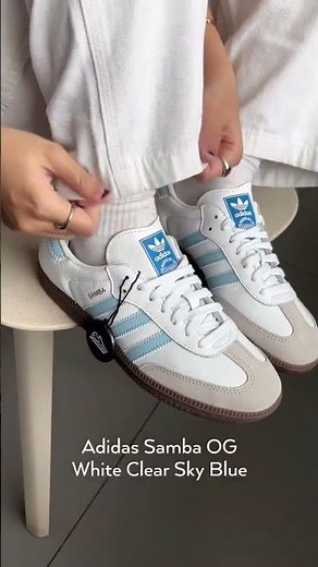 adidas samba OG White Clear Sky Blue #sneakers #adidas #samba