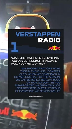 🎧 Verstappen’s Radio : “I'm definitely not disappointed” | F1 Abu Dhabi Grand Prix 2025