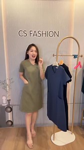 VS2634✨ 💰39💰 蓝色 【2634BL ?】Blue 黑色 【2634B ?】Black 灰青色 【2634GG ?】Grey Green M Bust92cm Waist25-30Inch Length92cm | Cs Fashion Collection