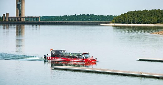 Les Lacs de l'Eau d'Heure | L'amphibus le Crocodile Rouge