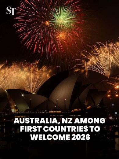 Australia and New Zealand were among the first countries to welcome 2026 as New Year celebrations kick off around the world. #HappyNewYear #NewYear #Australia #Sydney #NewZealand #Auckland #fireworks #2026 #StraitsTimes