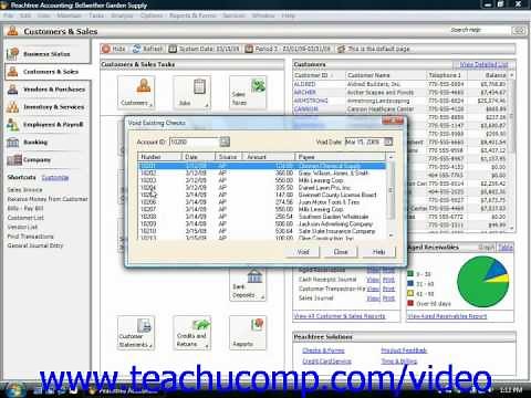 Peachtree Tutorial Voiding Checks Sage Training Lesson 8.2