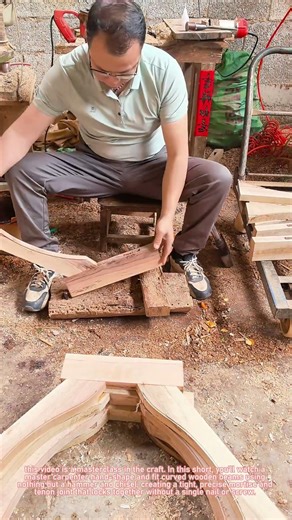 Handcrafted Traditional Wood Joinery: Master Carpenter at Work
