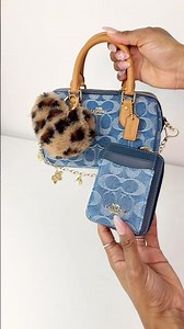 Bag and wallet of the day 🩵✨ Coach Mini Rowan Denim #coachbags #coach #coachbag #coachhaul