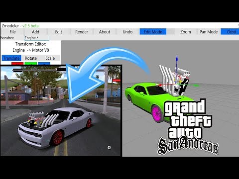 How to make your own car Using Zmodeler for Gta San Andreas Android || car modifications