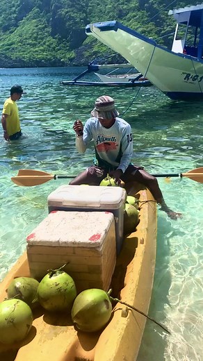 Fresh Coconut 🥥 Drink (Buko) in El Nido, Palawan 🏝️ #palawan #philippines #elnido #travel #beautiful #fyp #fypシ゚viral | Shane Ericks