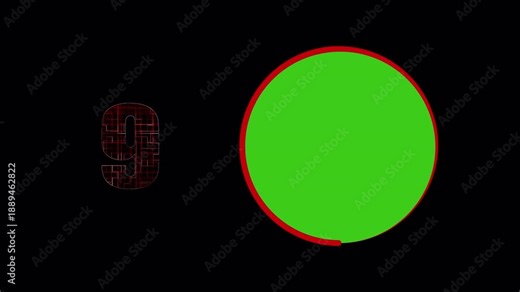 Top 10 countdown animation, vertical numbers reveal, circular background for ranking list and video intro, top 10 news