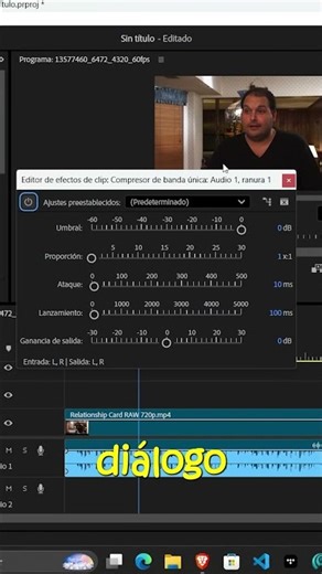 Cómo tener VOZ DE LOCUTOR en Premiere Pro 🎙️ (El Secreto) #shorts