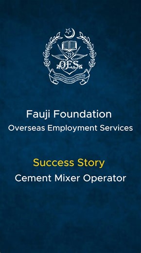 9.9K views · 148 reactions | From Pakistan to KSA Hard work, skill, and dedication paving the way to success. Proudly dispatched by Fauji Foundation Overseas Employment Services . . . #FFOES #SuccessStory #CementMixerOperator #PakistanToKSA #SkilledPakistan | Fauji Foundation - Overseas Employment Services | Facebook