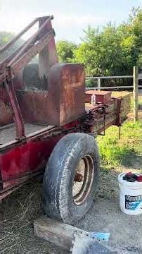 New Holland 77 Twine Tie Hay Baler. Setting it up for an Amish Farm.