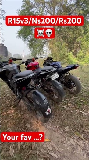 R15 V3 vs NS200 vs RS200 — Street King? 👑🔥 #bikeshorts #shorts