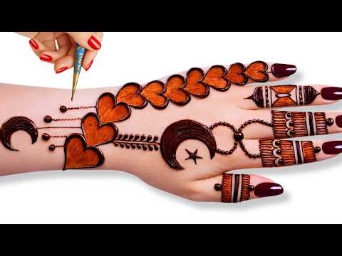 Eid special heart simple unique style mehndi design|new easy #mehndi design 2026 | mehandi designs