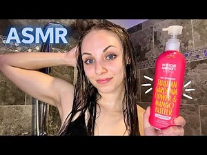 ASMR Hair Care Routine! 🚿 (Shower Sounds & Hair Shampooing)