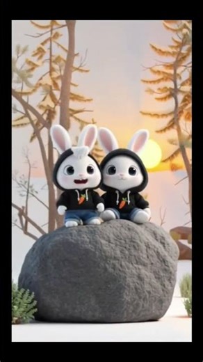 JUJU THE RABBIT PLAYING TOGETHER.. #shorts #shortanimation #funny #rabbit