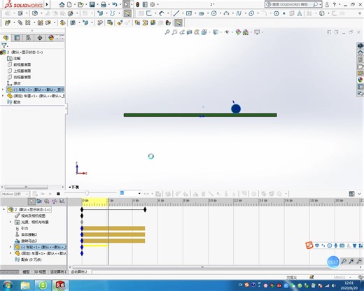 solidworks教程（2）--地面滚动的车轮--motion插件学习