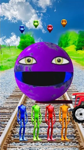 equal dame tu cosita 4 different colors alien dance vs pac-man & train driver tom he too #shorts