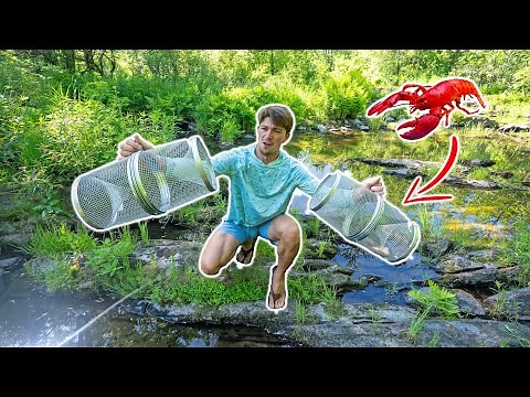 Roadside Craw Fishing Trapping For HUGE Crawfish Boil (Catch Clean Cook)