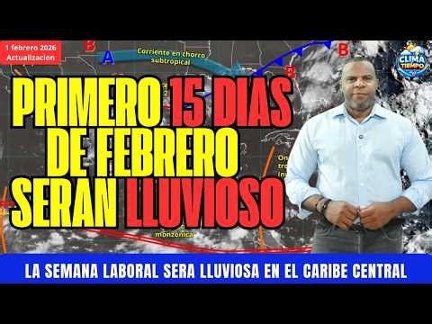 FEBRUARY WILL BE RAINY IN THE CENTRAL CARIBBEAN