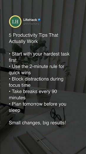 5 proven productivity tips that work!