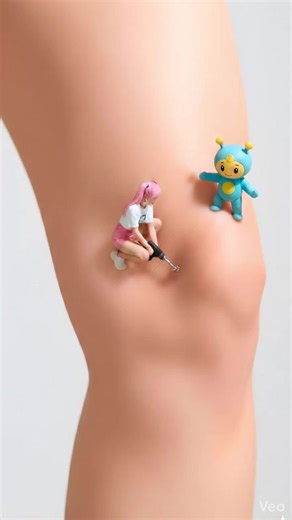 Hello! Is everyone getting enough oxygen? Happy went on an adventure inside a knee today! 🍿🍿 #ai #aivideo #ai動画100本チャレンジ #happyworld