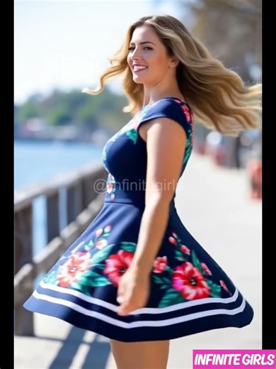 This Navy Mini Has the Most Flattering Stripe Detail #fashionlook #ootd #trending